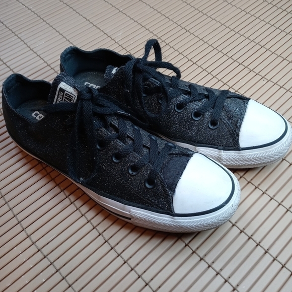Converse All Stars black leather high tops fashion sneakers. Men's 7. Wo… - Picture 3 of 12